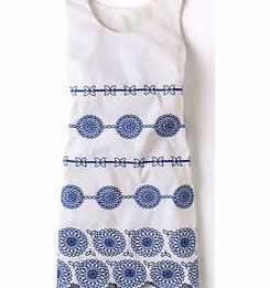 Boden Andrea Dress, Ivory/Mediterranean