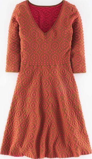 Boden, 1669[^]35214097 Annabel Party Dress Gingerbread/Coral Reef
