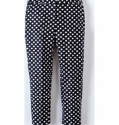 Boden Bistro Crop Trouser, Navy Star Spot,Neutral Bud