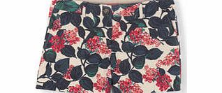 Boden Bistro Shorts, Green Vintage Floral,Blue,Bright