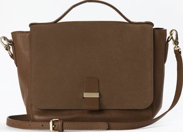 Boden, 1669[^]35030238 Bloomsbury Crossbody Bag Dark Tan Leather/Suede