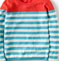 Boden Brigitte Jumper, Aqua/Ivory Stripe 34030668