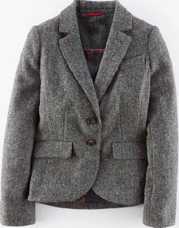 Boden, 1669[^]35080563 British Tweed Blazer Grey Herringbone Boden,