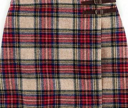 Boden British Tweed Kilt, Ivory/Red Check 34367177
