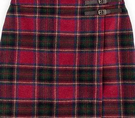 Boden British Tweed Kilt, Red/Navy Check 34367318