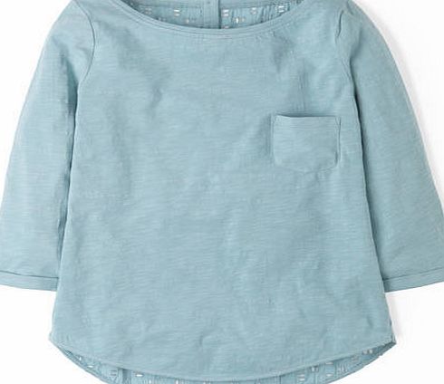 Boden Broderie Back Tee Washed Blue Boden, Washed Blue