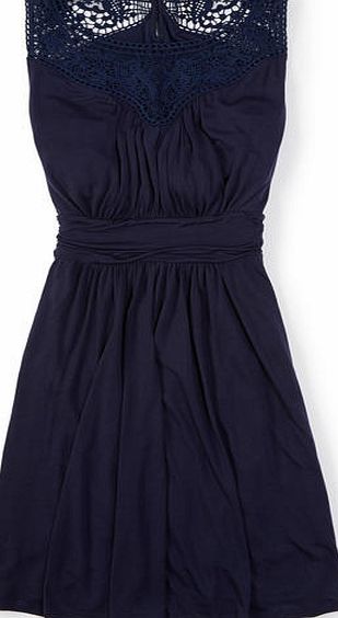 Boden Broderie Jersey Dress Blue Boden, Blue 34645788