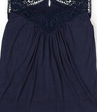 Boden Broderie Jersey Top, Blue 34641688