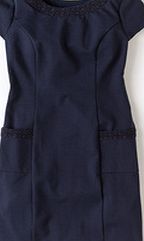 Boden Broderie Ponte Dress, Blue 34118745