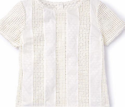 Boden Broderie Stripe Tee Ivory Boden, Ivory 34848739