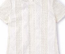 Boden Broderie Stripe Tee, White 34848713