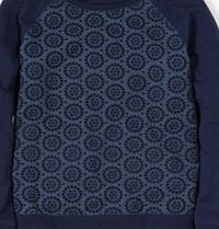 Boden Broderie Sweatshirt Top, Navy/Chambray 34647537