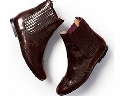 Brogued Chelsea Boot, Claret 34215798