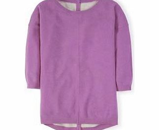 Boden Button Back Cashmere Jumper, Lupin/Silver