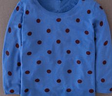 Boden Button Back Jumper, Bright Bluebell/Loganberry