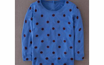 Boden Button Back Jumper, Light Bluebell Bloom,Yellow
