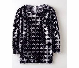 Boden Button Back Jumper, Raven Flower Grid 34024034