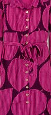 Boden Carnaby Dress, Beetroot Stripy Leaf 34381418