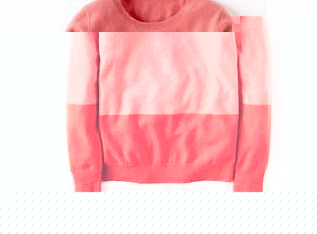 Boden Cashmere Colourblock Jumper, Coral/Strawberry