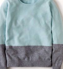 Boden Cashmere Colourblock Jumper, Lake/Grey Melange