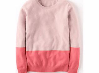 Boden Cashmere Colourblock Jumper, Strawberry