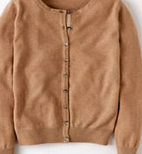 Boden Cashmere Crew Cardigan, Brown 34025494
