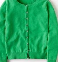 Boden Cashmere Crew Cardigan, Leaf 34025718