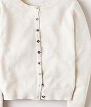 Boden Cashmere Crew Cardigan, White 34026211