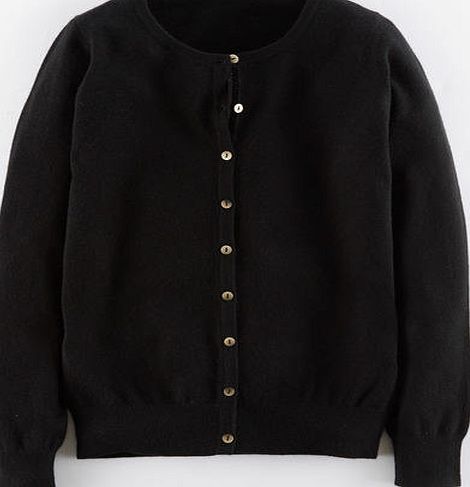 Boden Cashmere Crew Neck Cardigan, Black 34695296