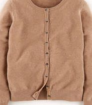 Boden Cashmere Crew Neck Cardigan, Brown 34249185