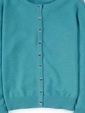 Boden Cashmere Crew Neck Cardigan, Capri Blue 34696534
