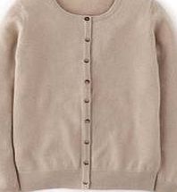 Boden Cashmere Crew Neck Cardigan, Champagne Sparkle