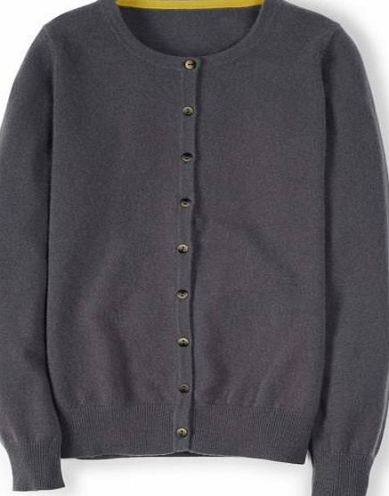 Boden Cashmere Crew Neck Cardigan, Grey 34696153