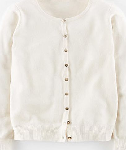 Boden Cashmere Crew Neck Cardigan, Ivory 34695569