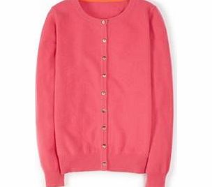 Boden Cashmere Crew Neck Cardigan, Lupin,Pink,Capri