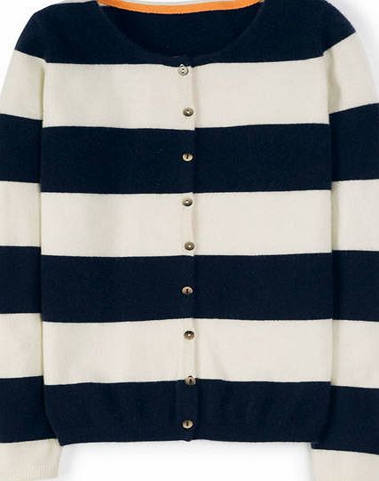Boden Cashmere Crew Neck Cardigan Navy Boden, Navy