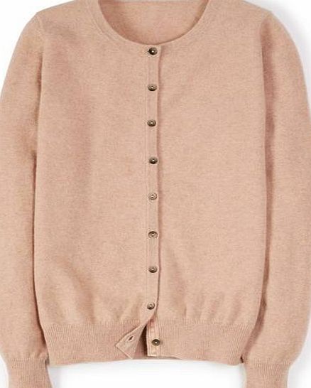 Boden Cashmere Crew Neck Cardigan, Pink 34696377