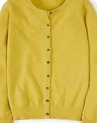 Boden Cashmere Crew Neck Cardigan, Sulphur 34696674