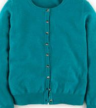 Boden Cashmere Crew Neck Cardigan, Teal 34249367