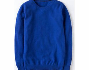Boden Cashmere Crew Neck Jumper, Bright Sapphire,Leaf