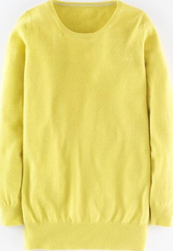 Boden, 1669[^]35197573 Cashmere Relaxed Crew Neck Yellow Boden, Yellow