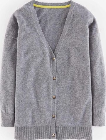 Boden, 1669[^]35221134 Cashmere Relaxed V Cardigan Grey Boden, Grey
