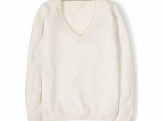 Boden Cashmere V-neck Jumper, Amethyst,Graphic Blue