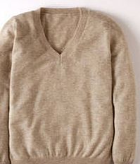 Boden Cashmere V-neck Jumper, Beige 34028233