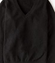 Boden Cashmere V-neck Jumper, Black 34027383