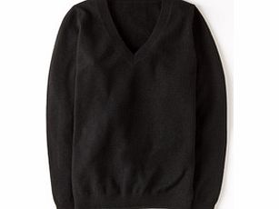 Boden Cashmere V-neck Jumper, Black,Blue 34027375