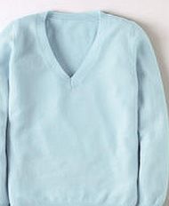 Boden Cashmere V-neck Jumper, Lake 34028142