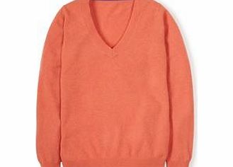 Boden Cashmere V-neck Jumper, Mandarin