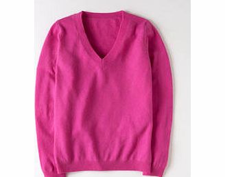 Boden Cashmere V-neck Jumper, Pink,Pop