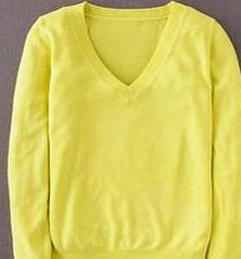 Boden Cashmere V-neck Jumper, Sulphur 34180968